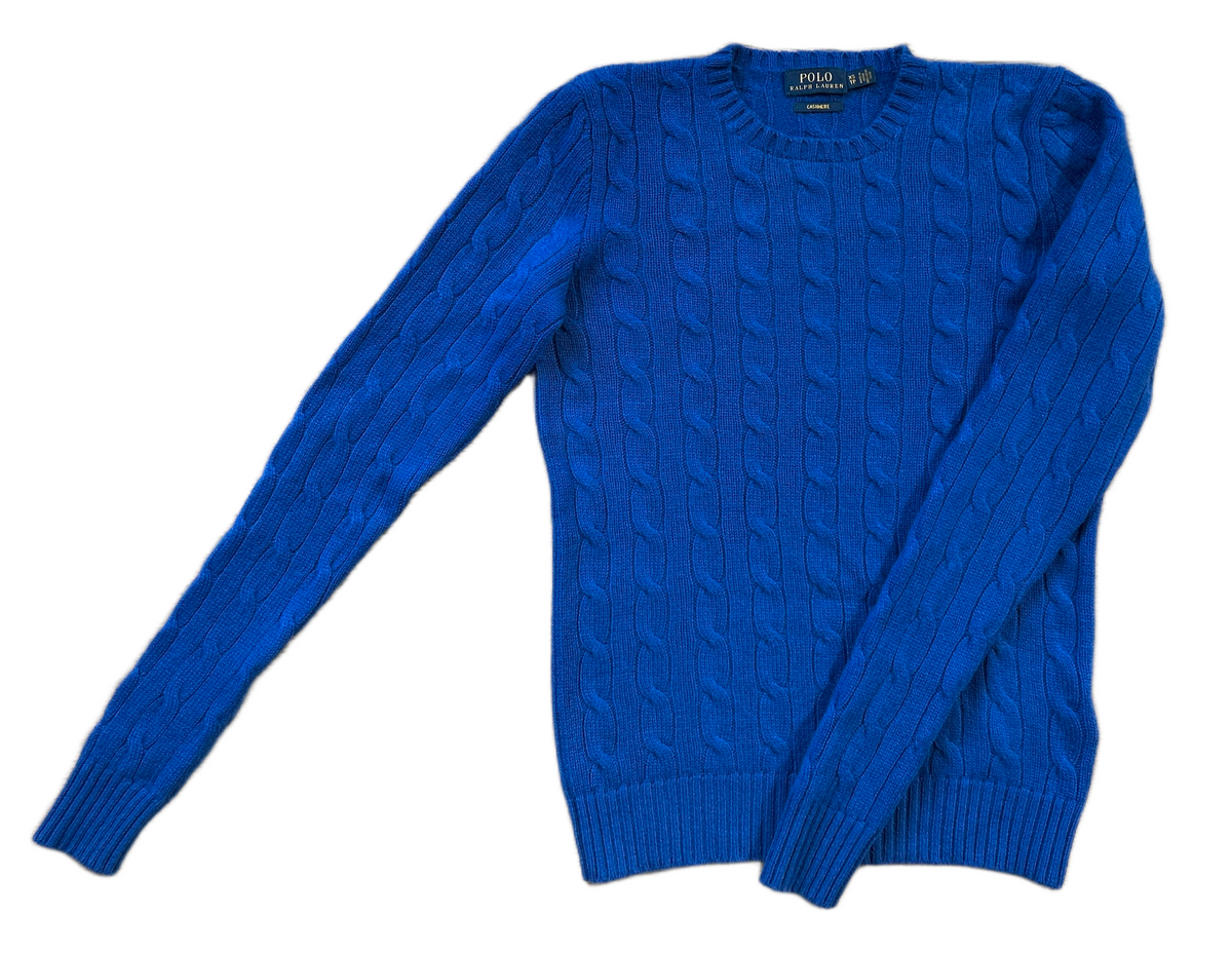 POLO RALPH LAUREN, 100% Cashmere Cable Knit Pullover, Women XS - S, NP: 595€