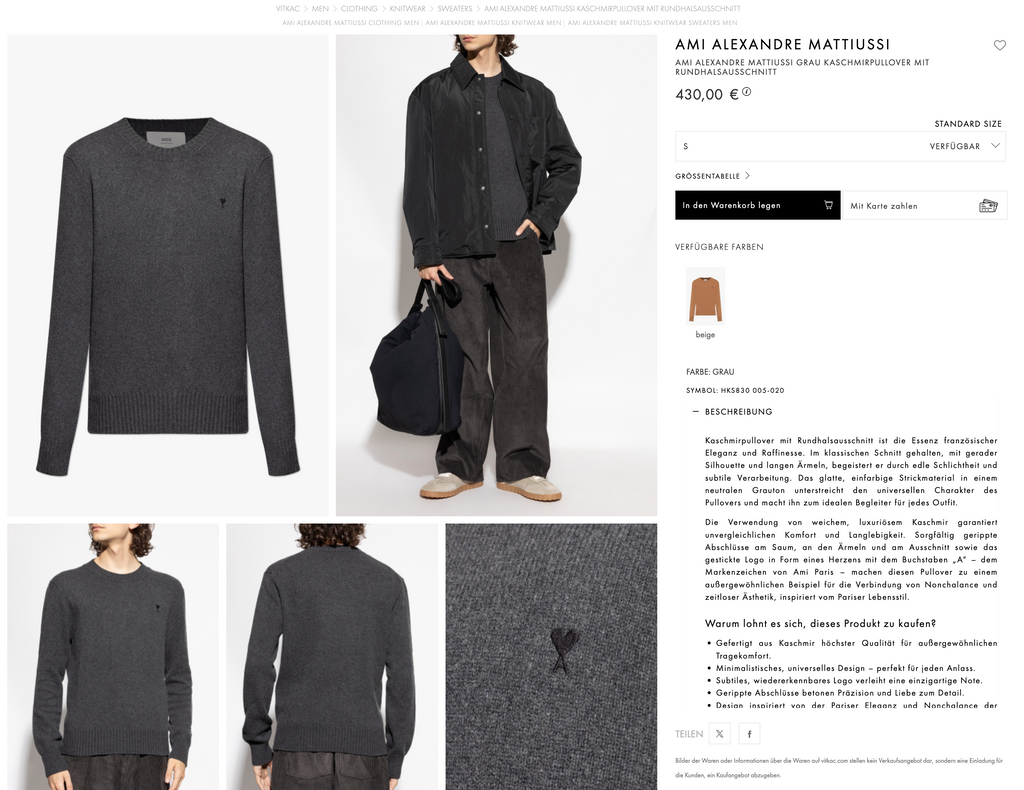 AMI Paris, 100% cashmere, Men L, NP: +700€
