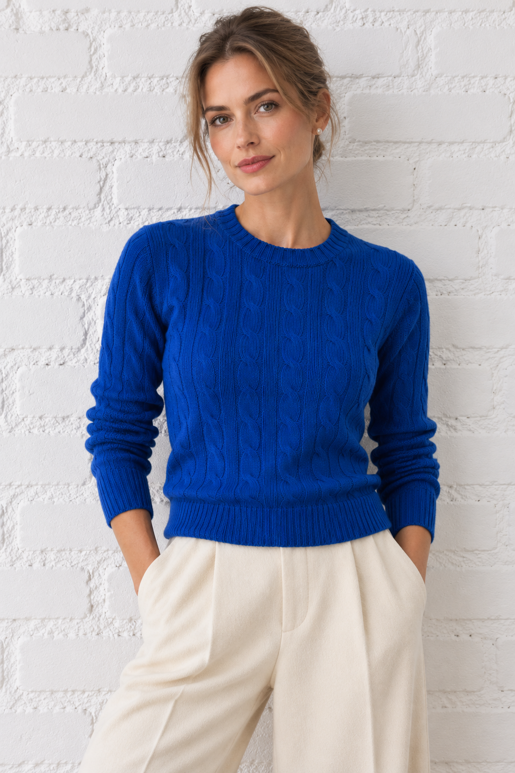 POLO RALPH LAUREN, 100% Cashmere Cable Knit Pullover, Women XS - S, NP: 595€
