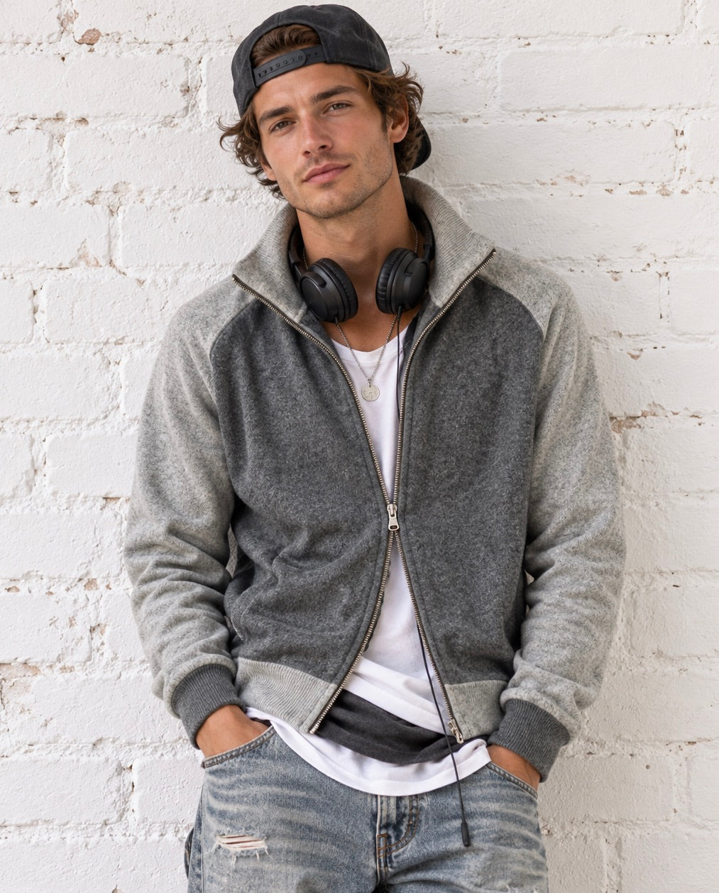 D.U.K.E., Italy, 100% Cashmere Zip-Cardigan, Men L, XL, NP: +1100€