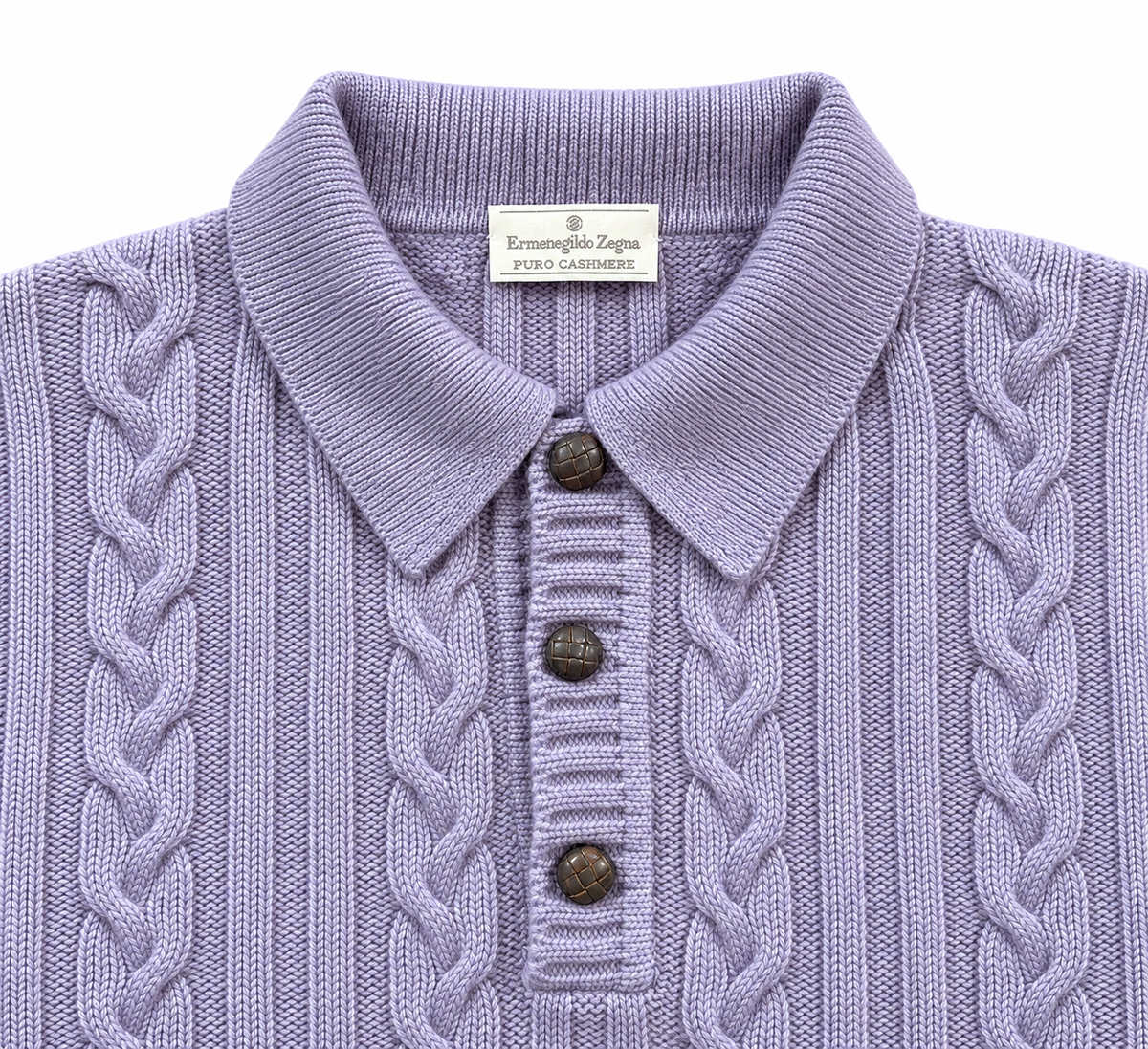ZEGNA 100% Cashmere, Cable Knit Polo Pullover, Men XL, NP: 2900€