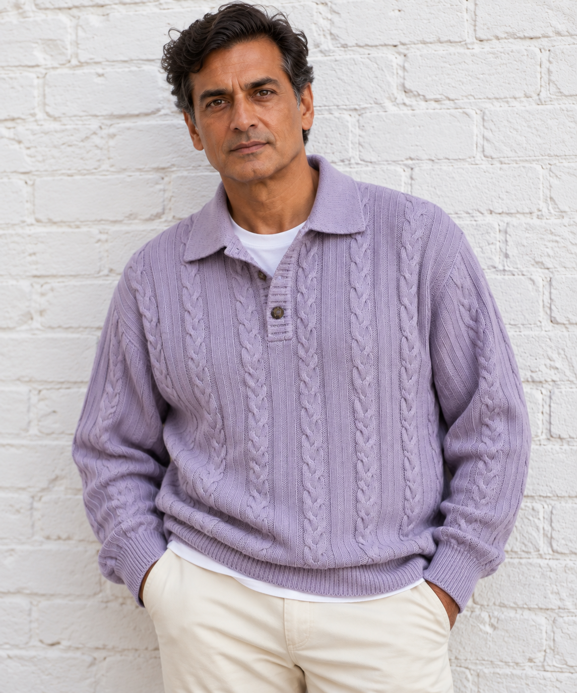 ZEGNA 100% Cashmere, Cable Knit Polo Pullover, Men XL, NP: 2900€