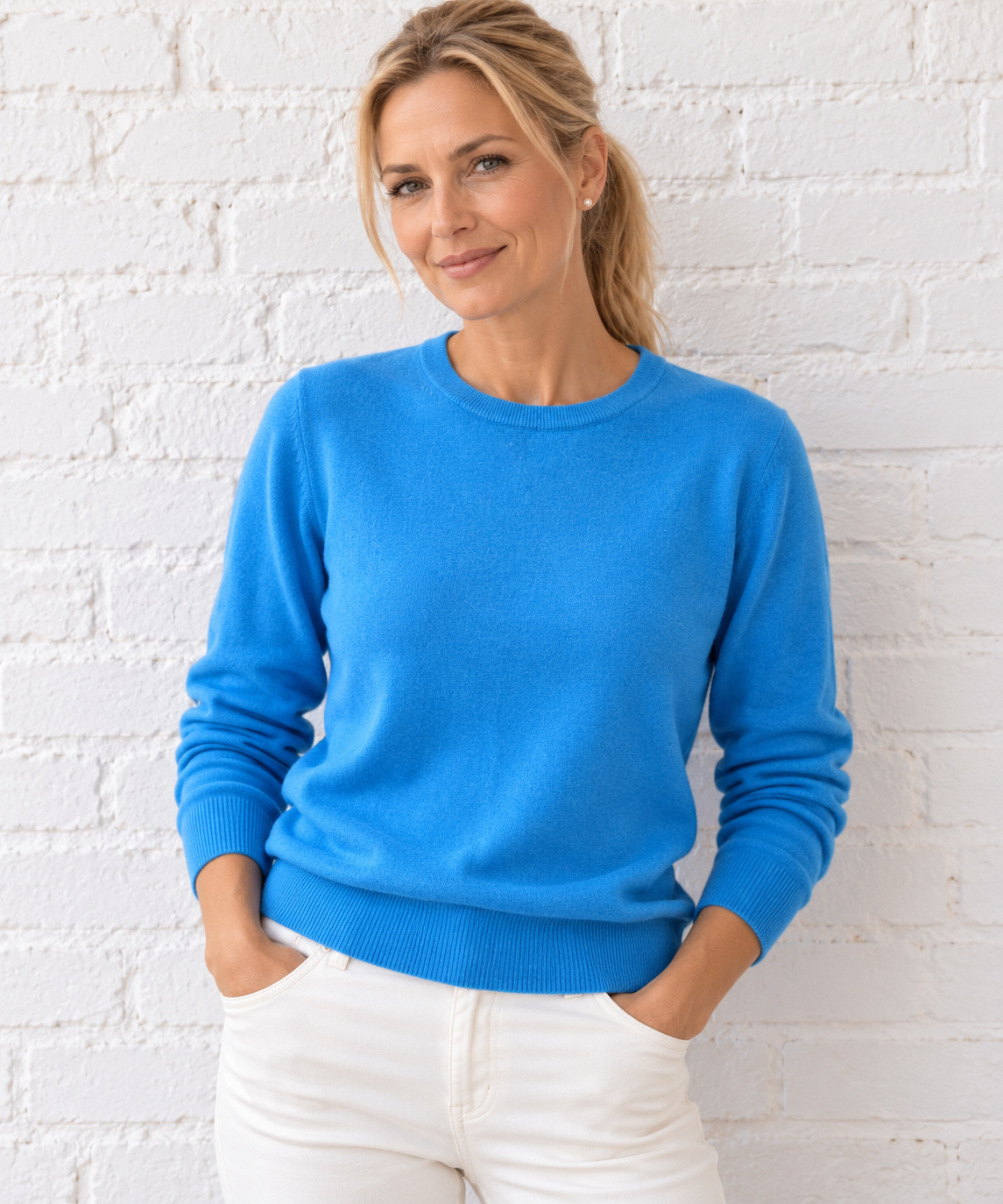 ANDREA FENZI, Italy 100% Cashmere Pullover, Women L, NP: ca. 180€