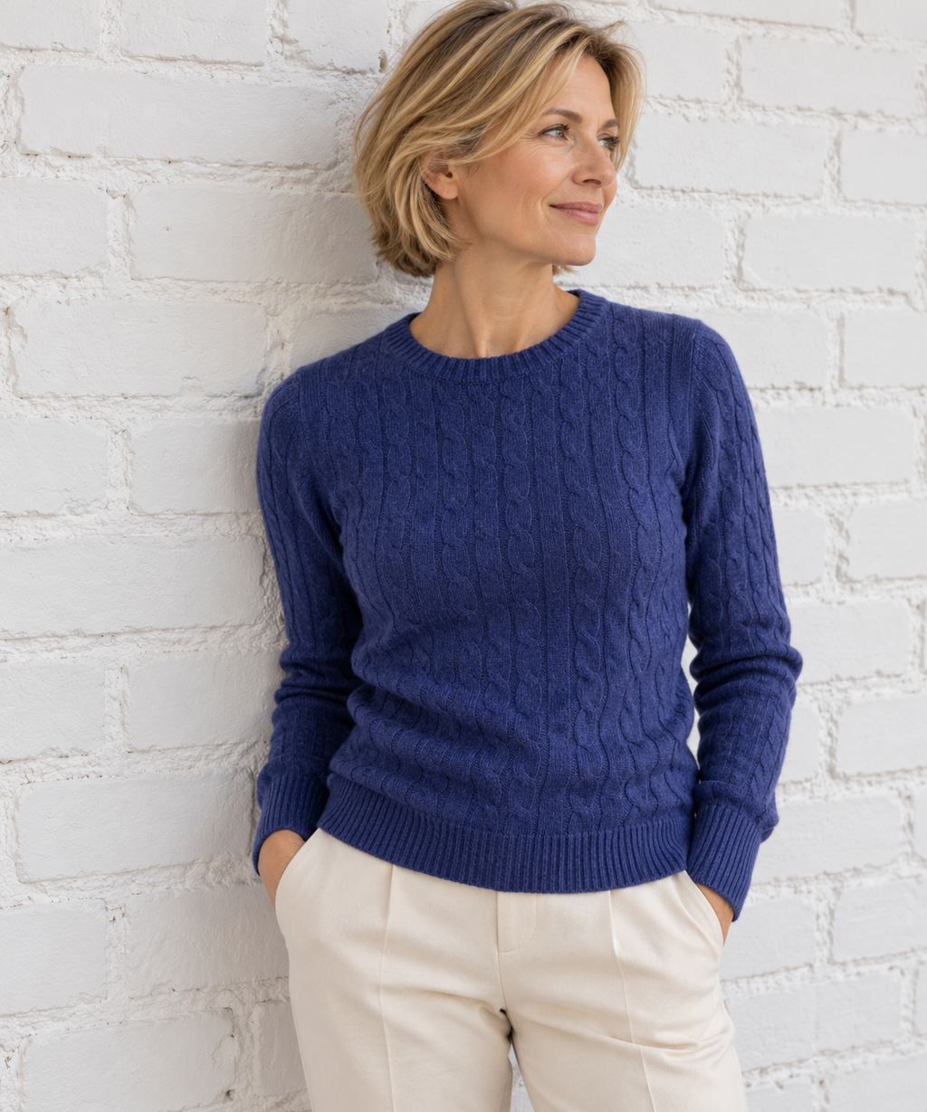POLO RALPH LAUREN, 100% Cashmere Cable Knit Pullover, Women S, NP: 595€