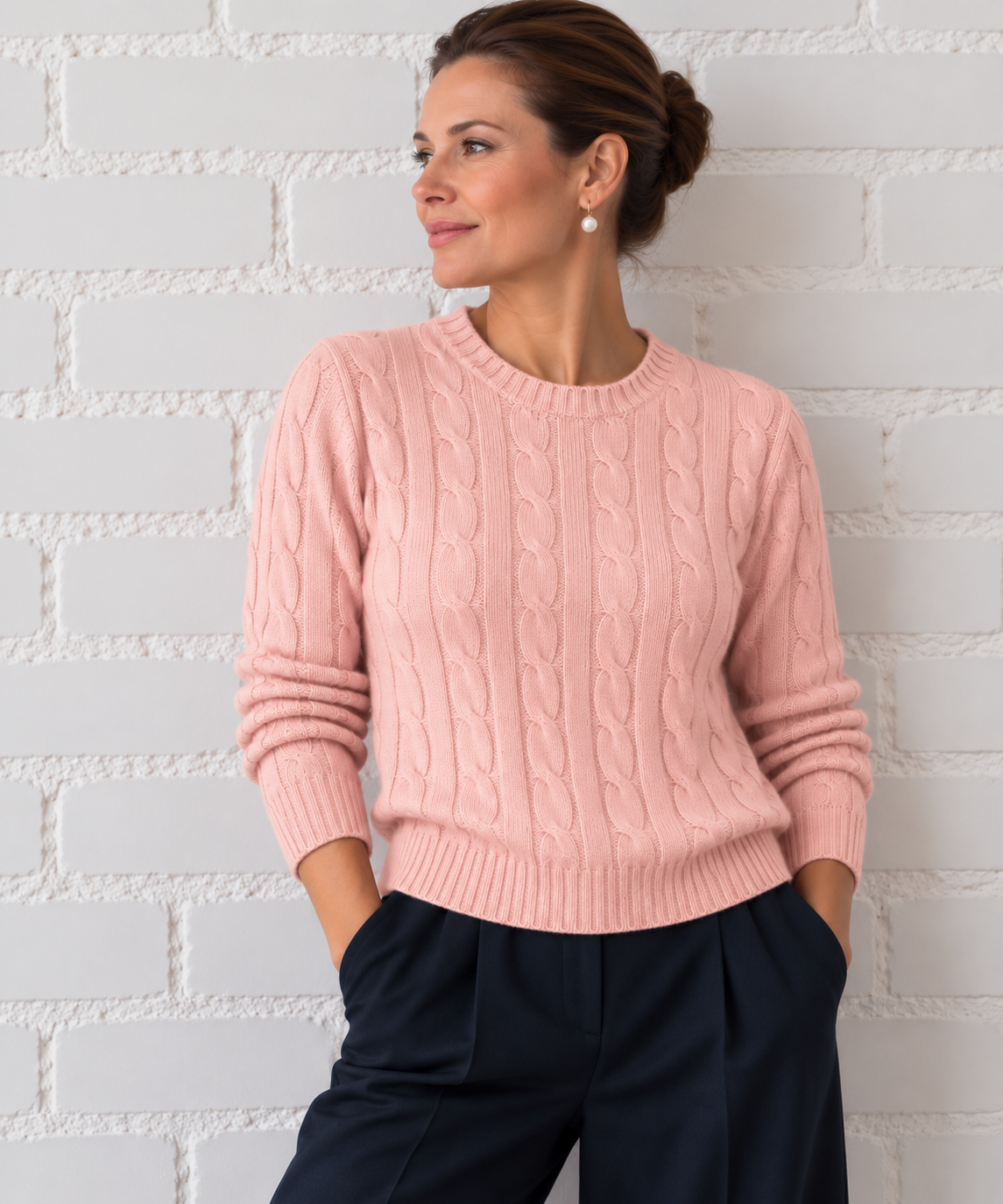POLO RALPH LAUREN 100% Cashmere Cable Knit Pullover, Women M, L, NP: 595€