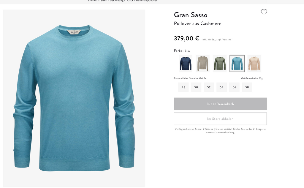 GRAN SASSO, Italy Troyer, 100% Cashmere, Men L, NP: 379€