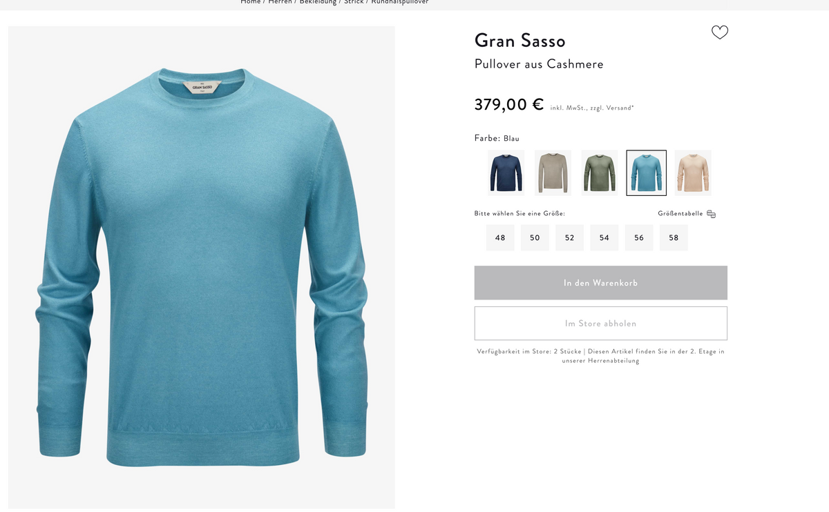 GRAN SASSO, Italy Troyer, 100% Cashmere, Men L, NP: 379€