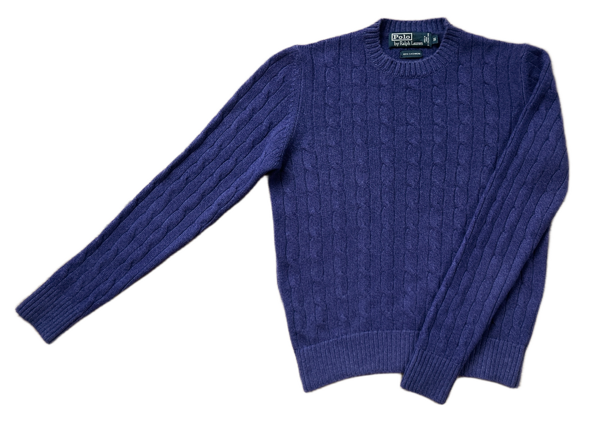 POLO RALPH LAUREN, 100% Cashmere Cable Knit Pullover, Women S, NP: 595€