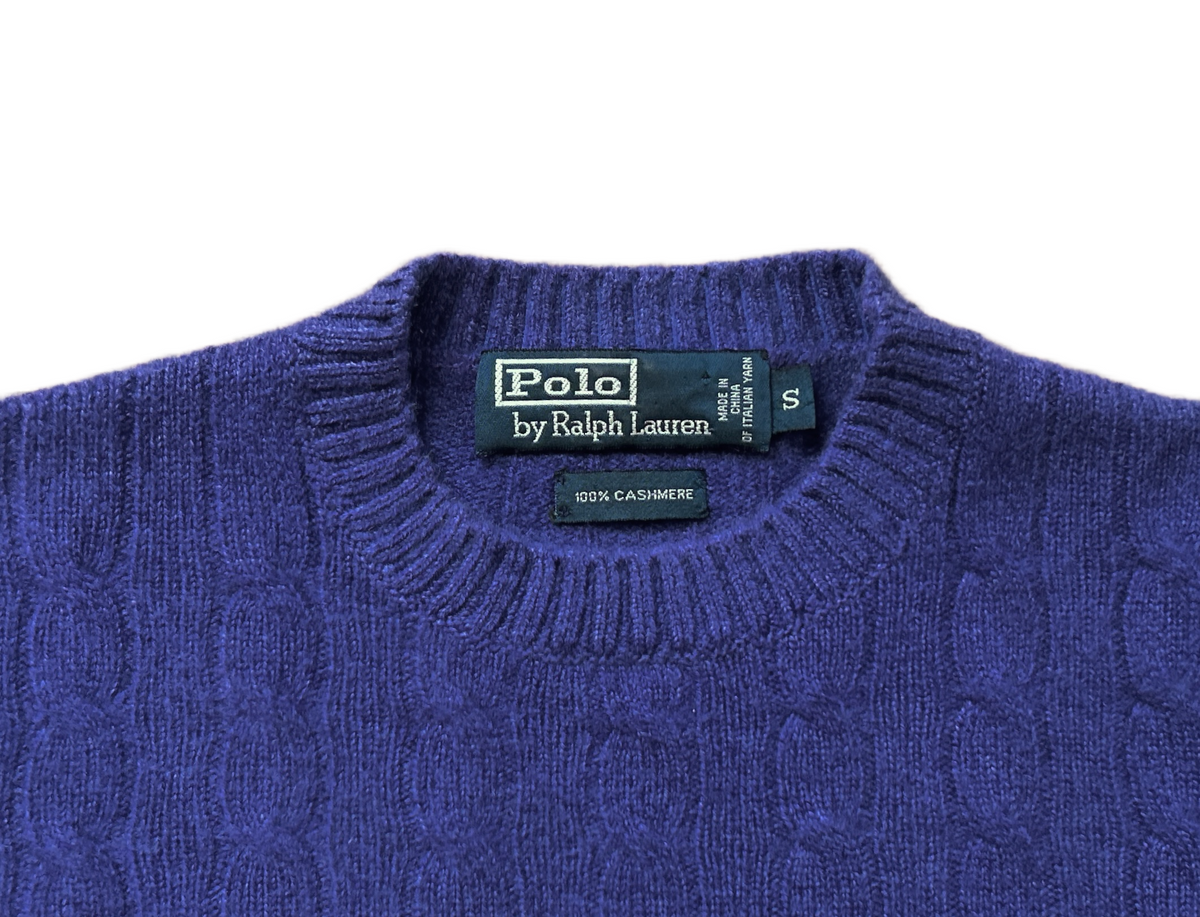 POLO RALPH LAUREN, 100% Cashmere Cable Knit Pullover, Women S, NP: 595€