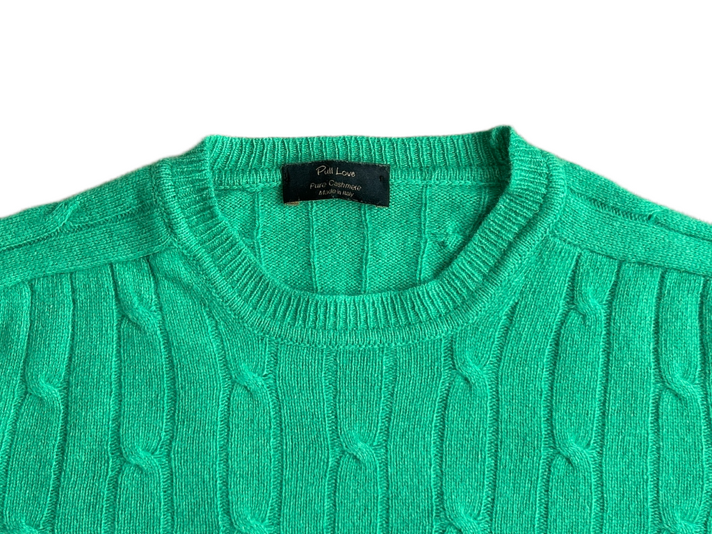 PULL LOVE, Firenze, Italy 100% Cashmere Cable Knit Pullover, Women S, NP: + 200€
