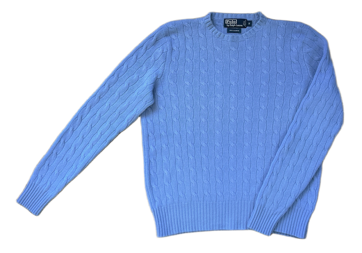 POLO RALPH LAUREN 100% Cashmere Cable Knit Pullover, Women M, L, NP: 595€