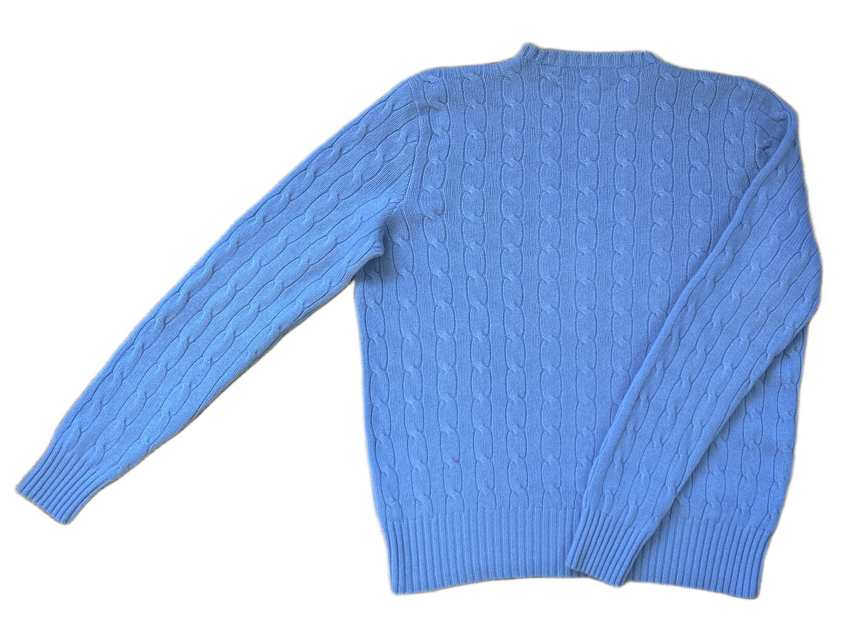POLO RALPH LAUREN 100% Cashmere Cable Knit Pullover, Women M, L, NP: 595€