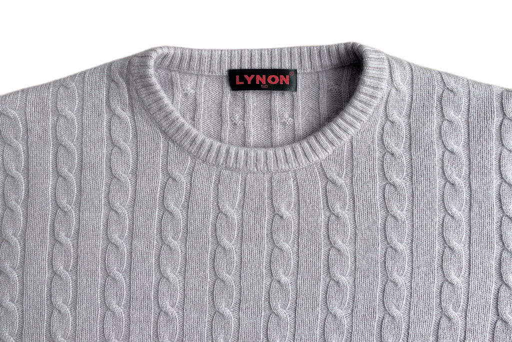 LYNON, Italy 100% Cashmere, Cable Knit Pullover, Men XL, NP: ca. 300€