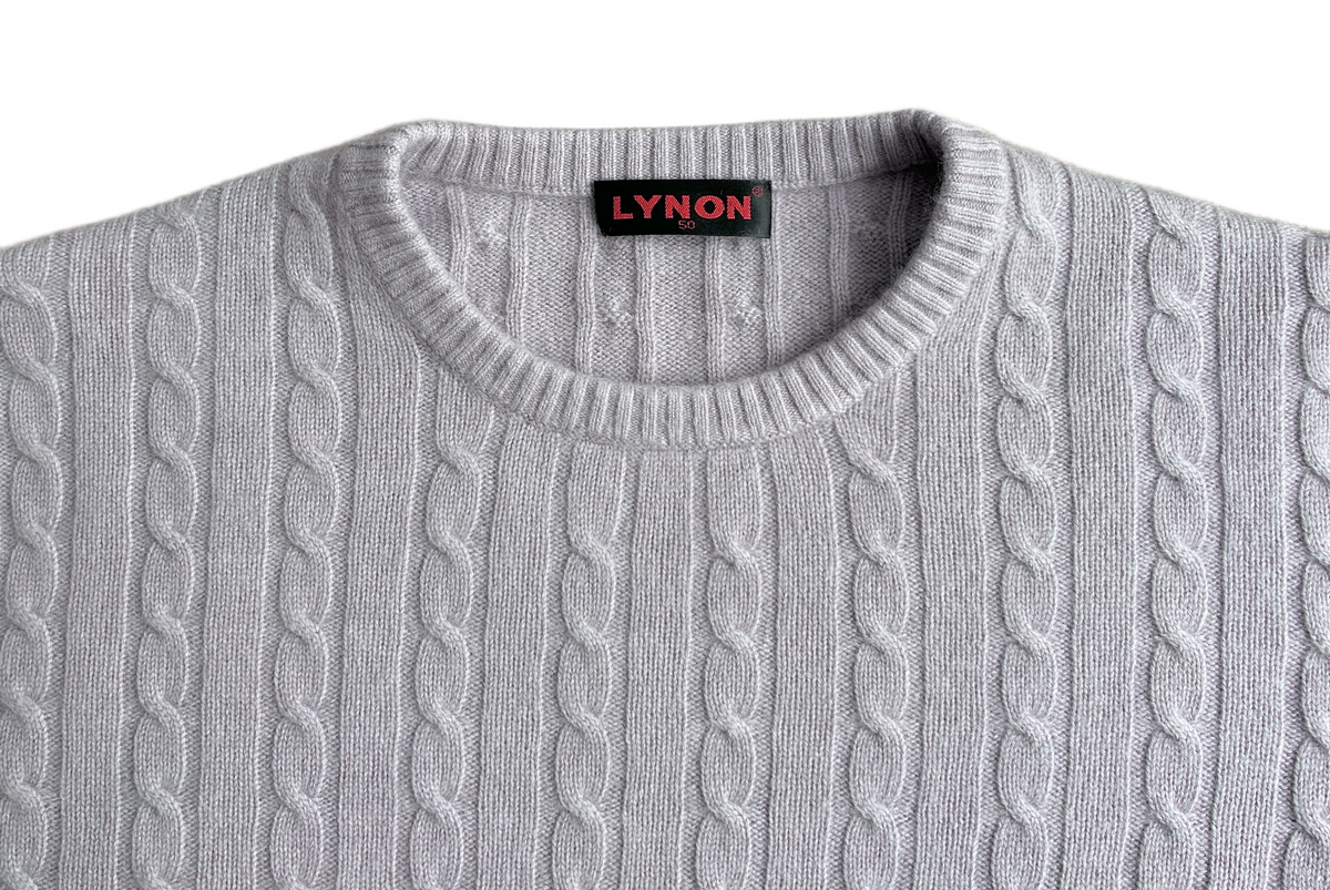LYNON, Italy 100% Cashmere, Cable Knit Pullover, Men XL, NP: ca. 300€