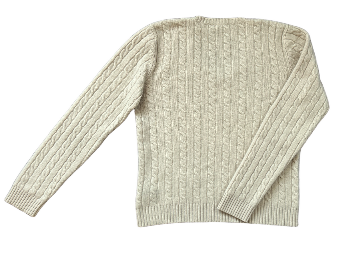 LAUREN, Ralph Lauren 100% Cashmere Cable Knit Pullover, Women M, NP: 185€