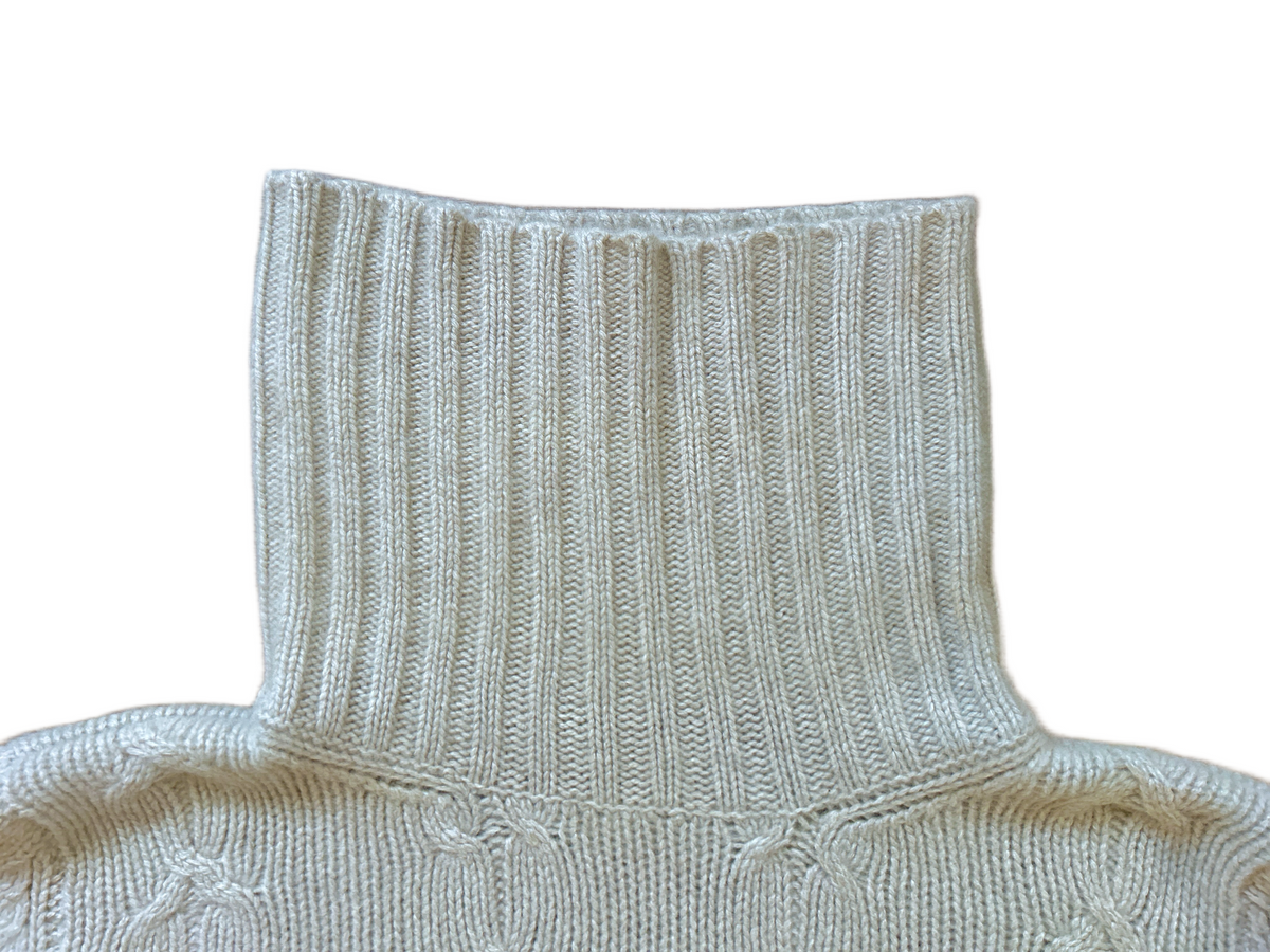 La Mattina, Italy 100% Cashmere Cable Pullover, Women M-L, NP: +400€