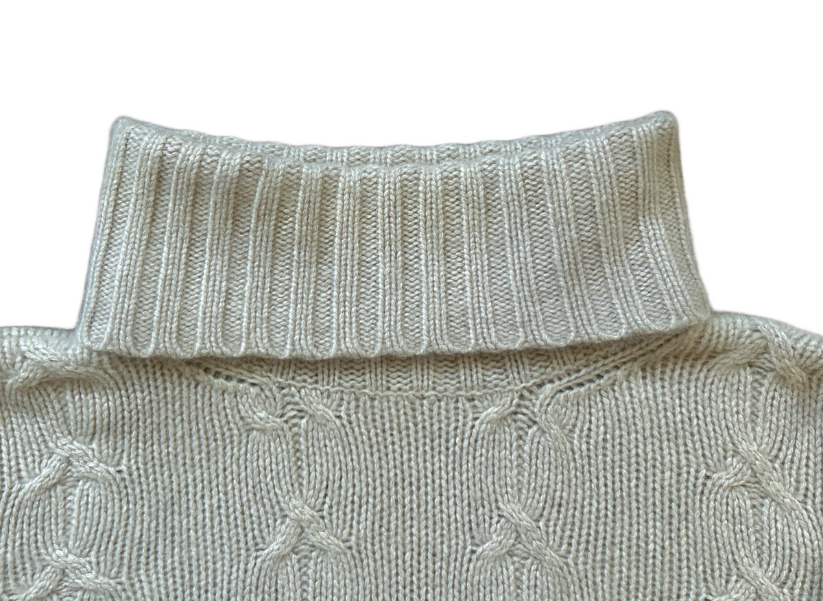 La Mattina, Italy 100% Cashmere Cable Pullover, Women M-L, NP: +400€