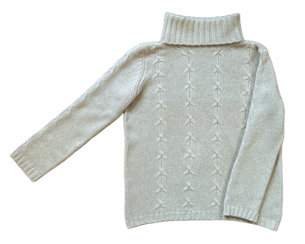 La Mattina, Italy 100% Cashmere Cable Pullover, Women M-L, NP: +400€