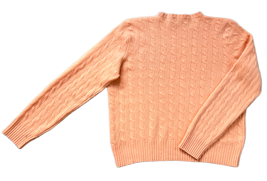 POLO RALPH LAUREN 100% Cashmere Cable Knit Pullover, Women M, L, NP: 595€