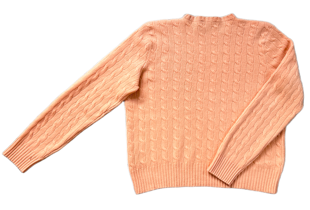 POLO RALPH LAUREN 100% Cashmere Cable Knit Pullover, Women M, L, NP: 595€
