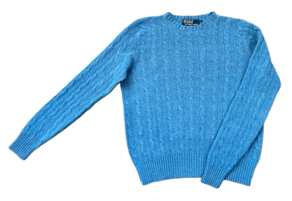 POLO RALPH LAUREN 100% Cashmere Cable Knit Pullover, Damen M, NP: 595€