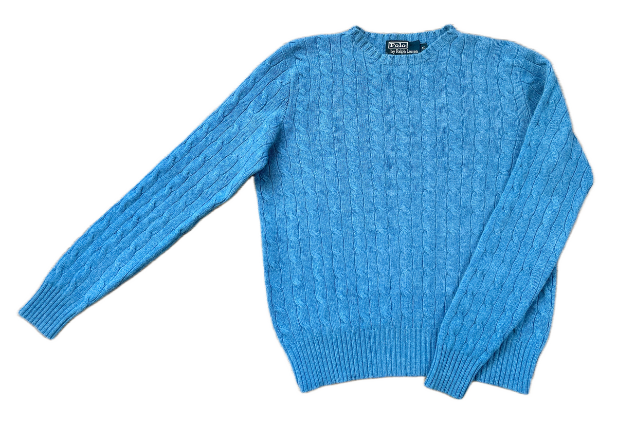 POLO RALPH LAUREN 100% Cashmere Cable Knit Pullover, Damen M, NP: 595€