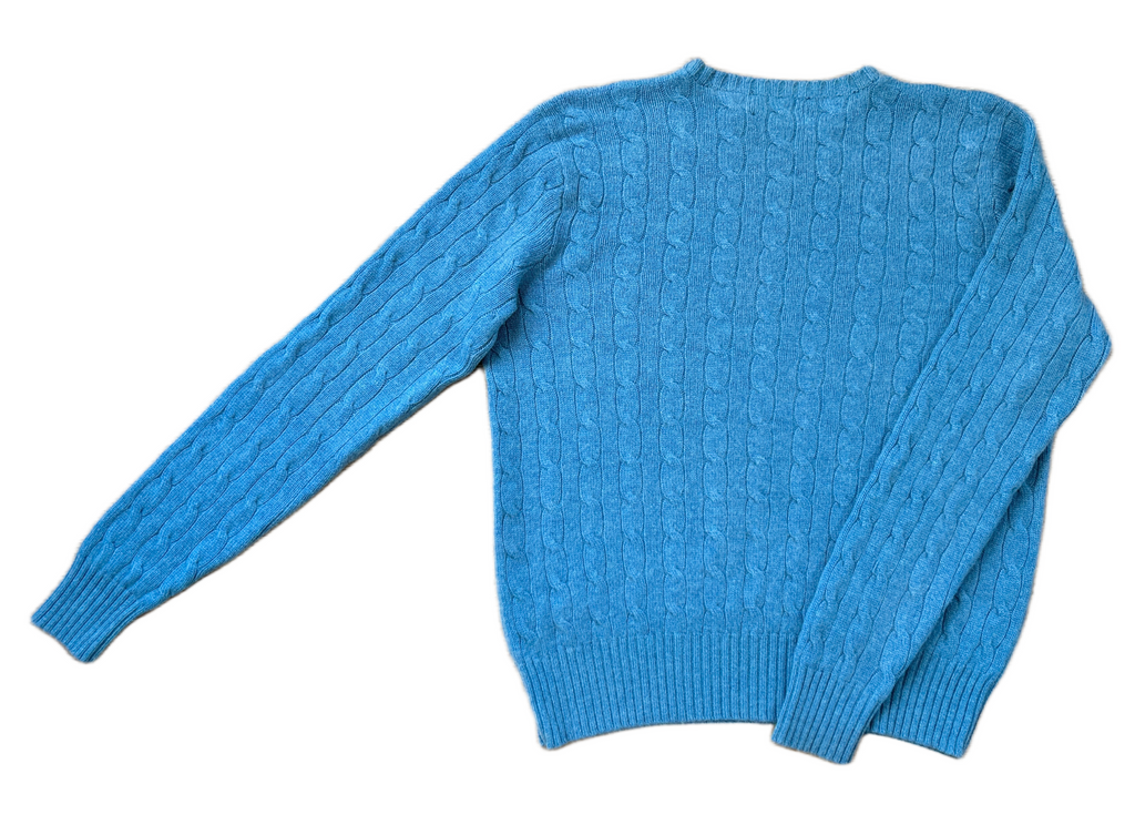 POLO RALPH LAUREN 100% Cashmere Cable Knit Pullover, Damen M, NP: 595€