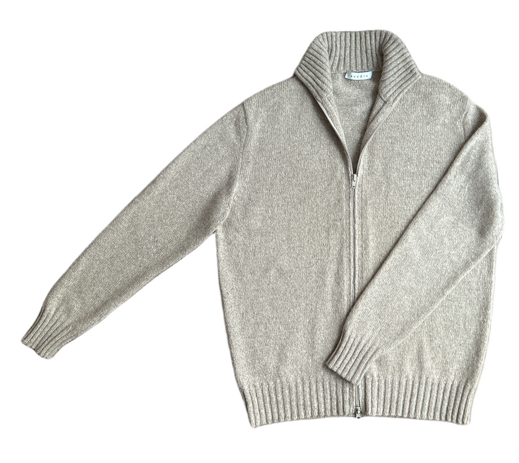 SANDRO, Paris, made in Italy, 100% Cashmere Cardigan, Men M, NP: ca. 365€