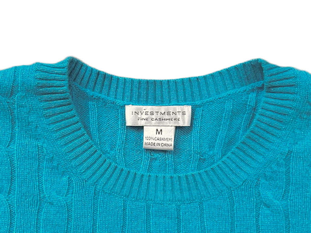 INVESTMENTS 100% Cashmere Cable Knit Pullover, Women M, NP: ca. 150€
