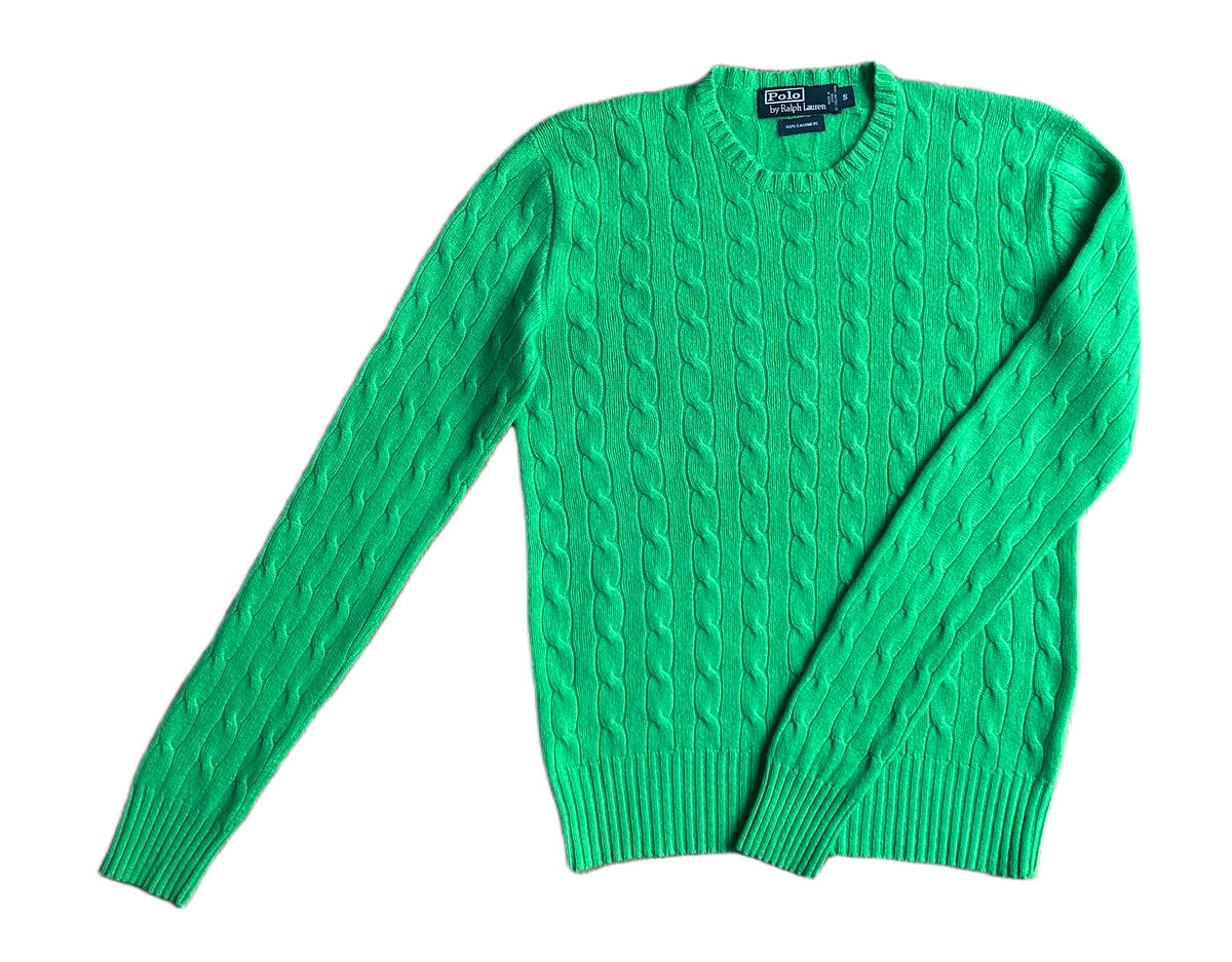 POLO RALPH LAUREN, 100% Cashmere Cable Knit Pullover, Women S, NP: 595€