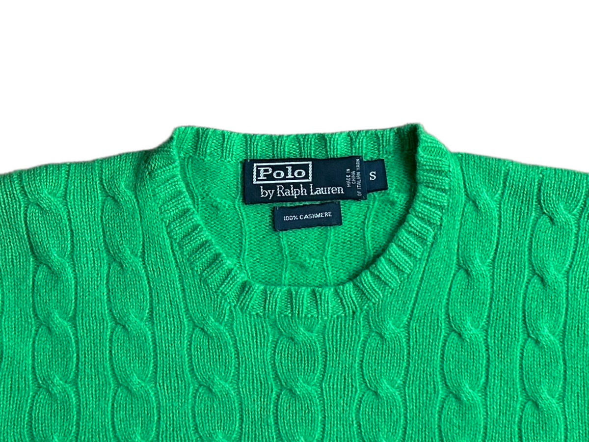 POLO RALPH LAUREN, 100% Cashmere Cable Knit Pullover, Women S, NP: 595€