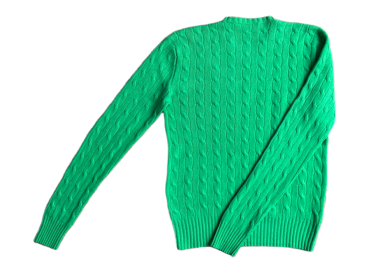 POLO RALPH LAUREN, 100% Cashmere Cable Knit Pullover, Women S, NP: 595€