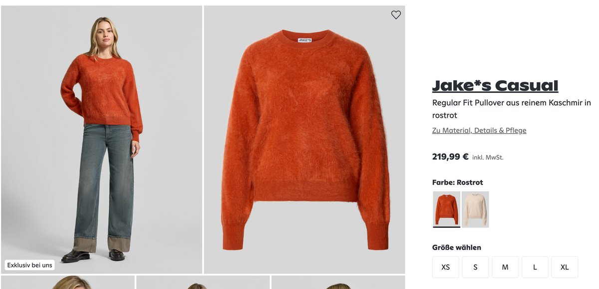 JAKE's Cardigan 100% Cashmere, Women S - M, NP: ca. 200€