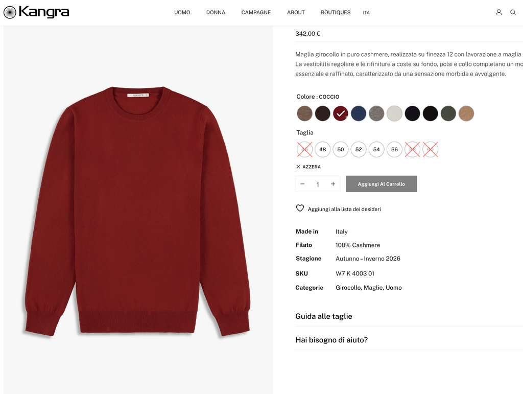 KANGRA, Italy, 100% Cashmere sweater, Men L - XL, NP: ca. 340€