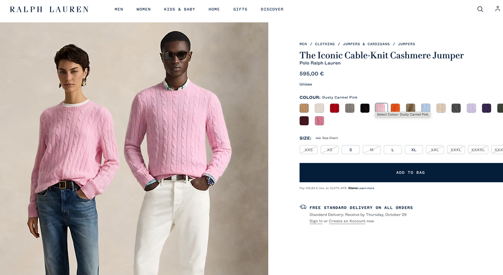 POLO RALPH LAUREN 100% Cashmere Cable Knit Pullover, Women M, L, NP: 595€