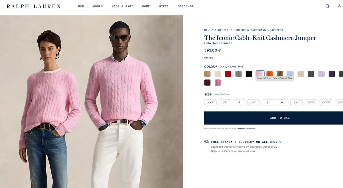 POLO RALPH LAUREN 100% Cashmere Cable Knit Pullover, Women M, L, NP: 595€