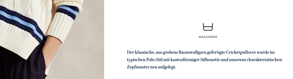 POLO RALPH LAUREN Baumwoll-Kaschmir-Cricket-Pullover, Herren M-L