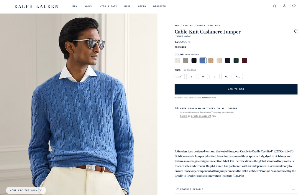 RALPH LAUREN COLLECTION 100% Cashmere Cable Pullover, Men S-M, NP: 1200€