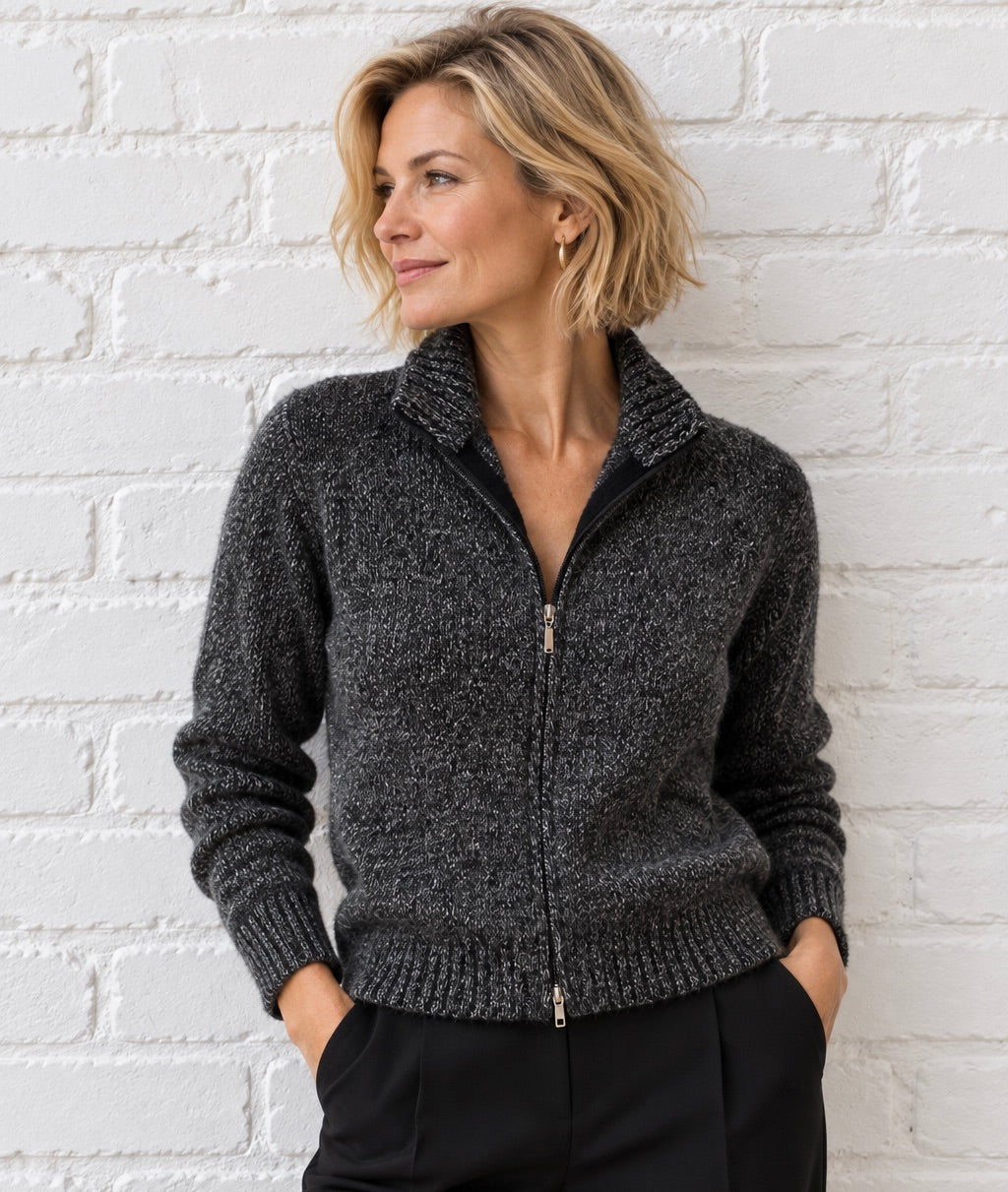 MADELEINE zip Cardigan 100% Cashmere, Women M, NP: ca. 290€