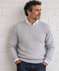LYNON, Italy 100% Cashmere, Cable Knit Pullover, Men XL, NP: ca. 300€