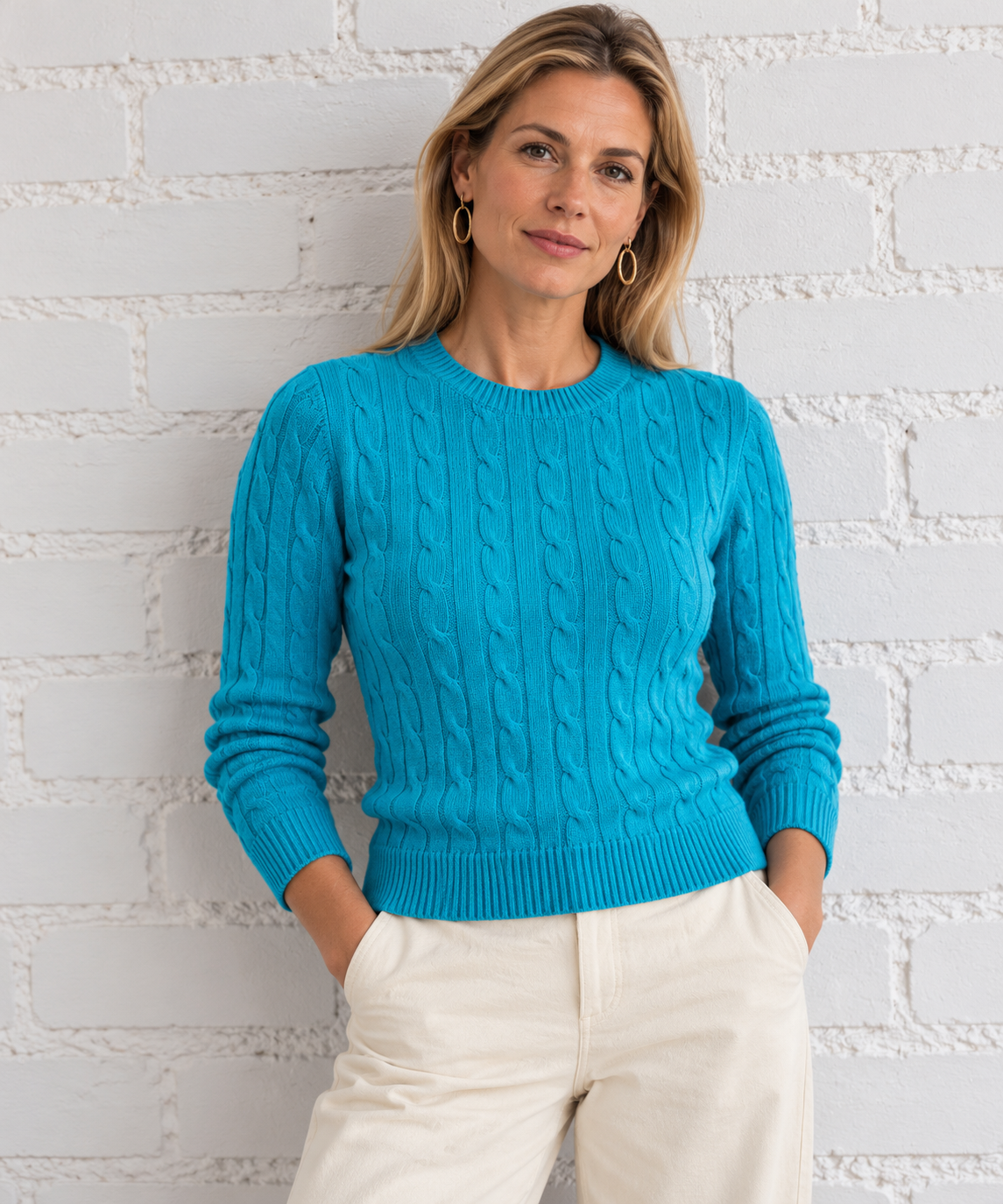 INVESTMENTS 100% Cashmere Cable Knit Pullover, Women M, NP: ca. 150€