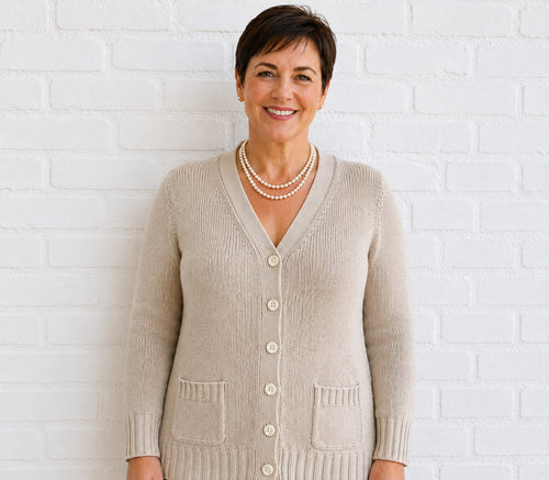 BRUCE FIELD Paris Cashmere Cardigan, Women L