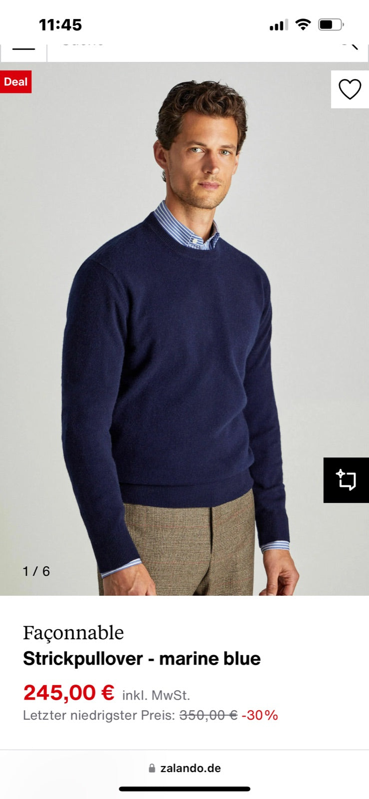 FAÇONNABLE France Cashmere Pullover, Women M