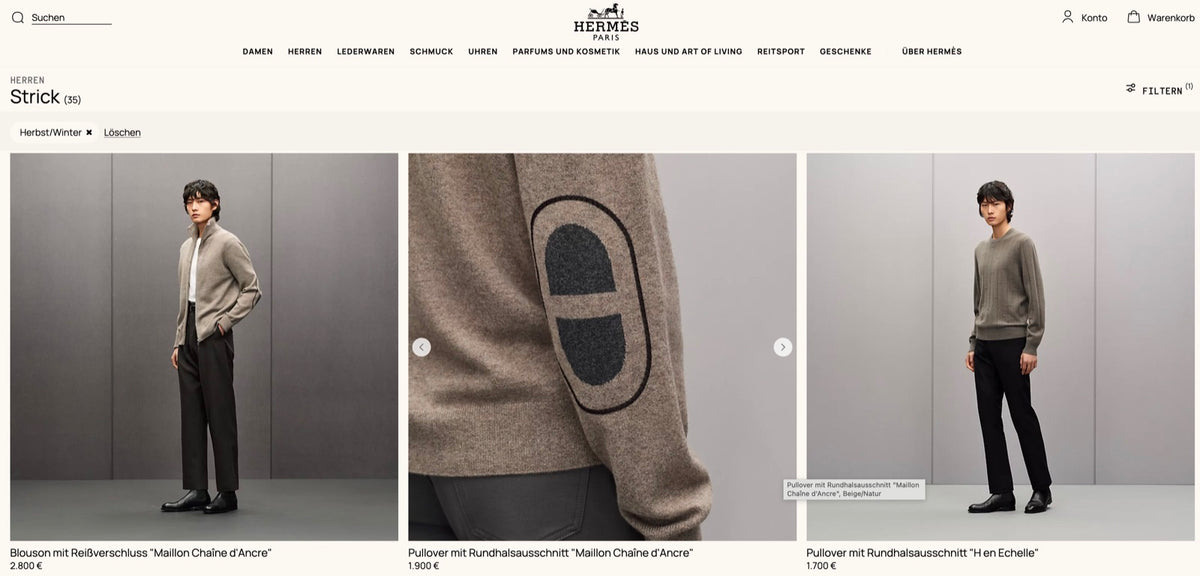 HERMÈS Paris Cashmere Zip Cardigan, Men L