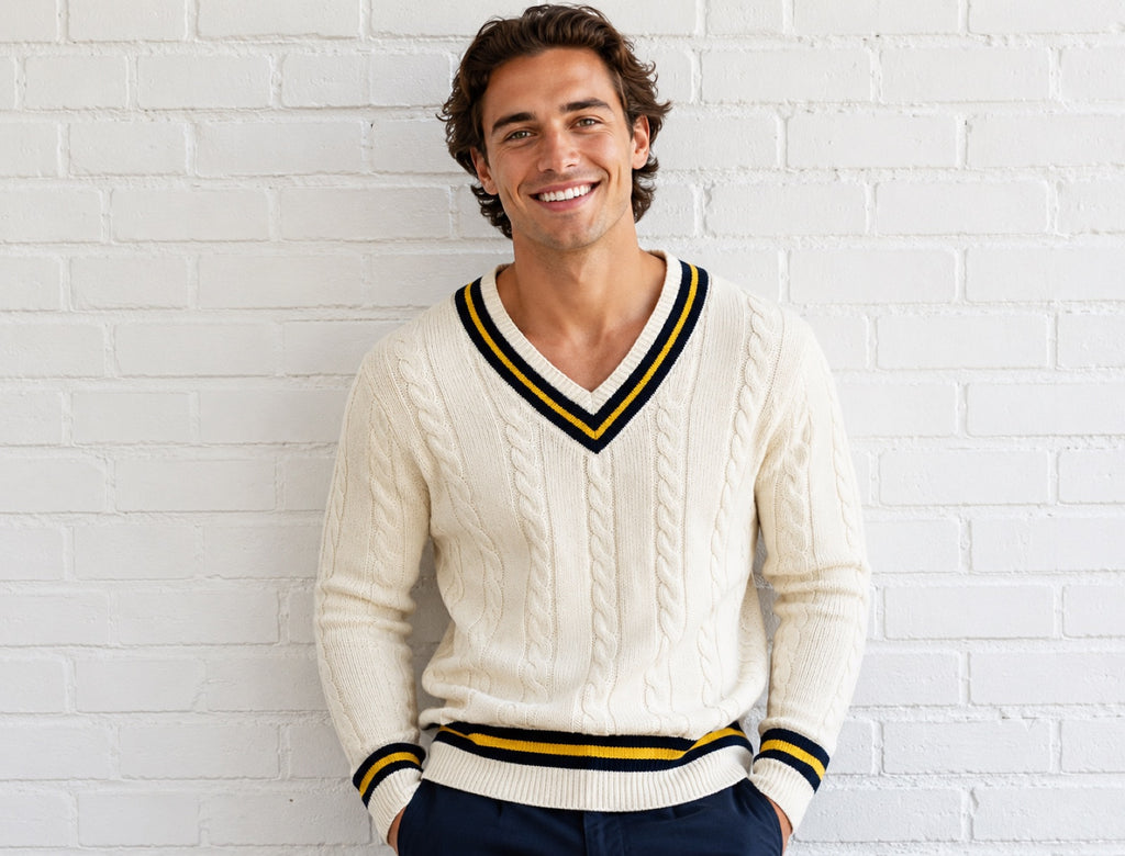 POLO RALPH LAUREN Cotton-Cashmere Cricket Sweater, Men M-L