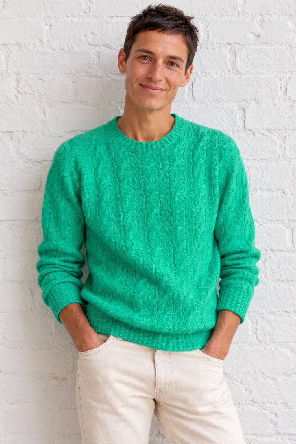 RALPH LAUREN COLLECTION Cashmere Cable Pullover, Men S-M