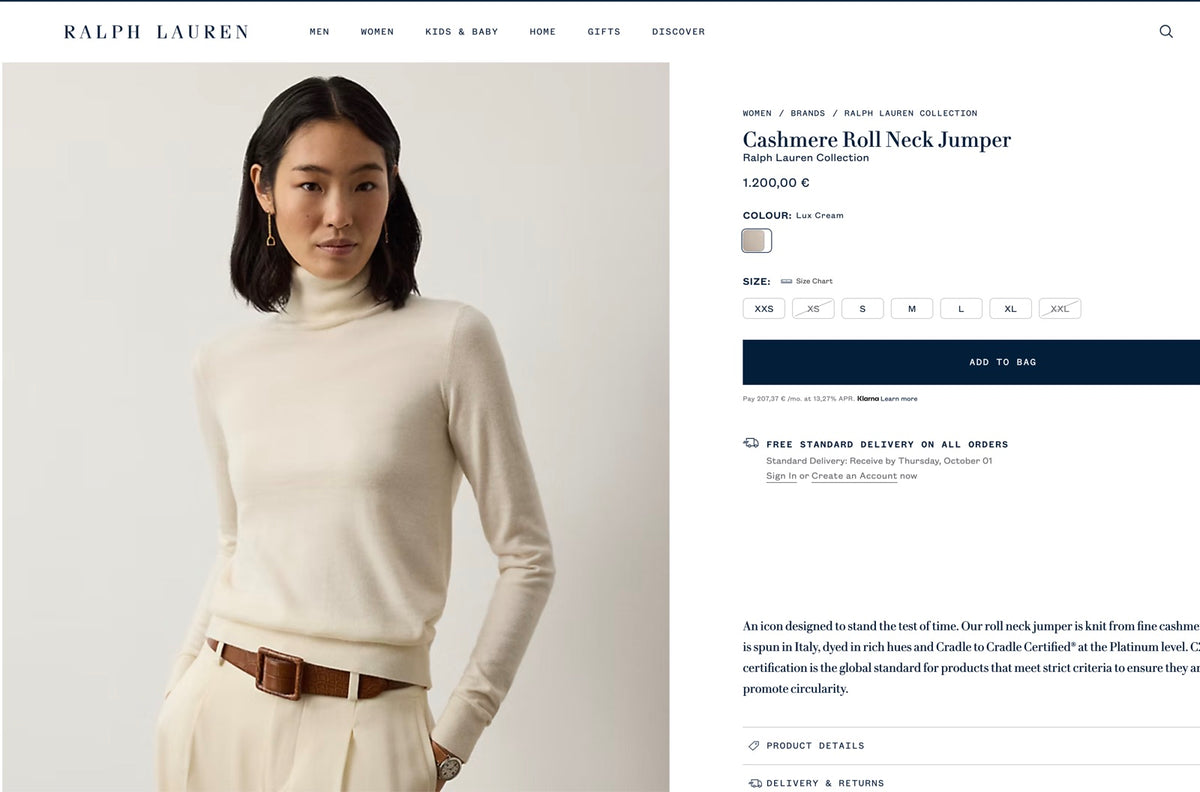 RALPH LAUREN COLLECTION Cashmere Pullover, Women S (Greige)