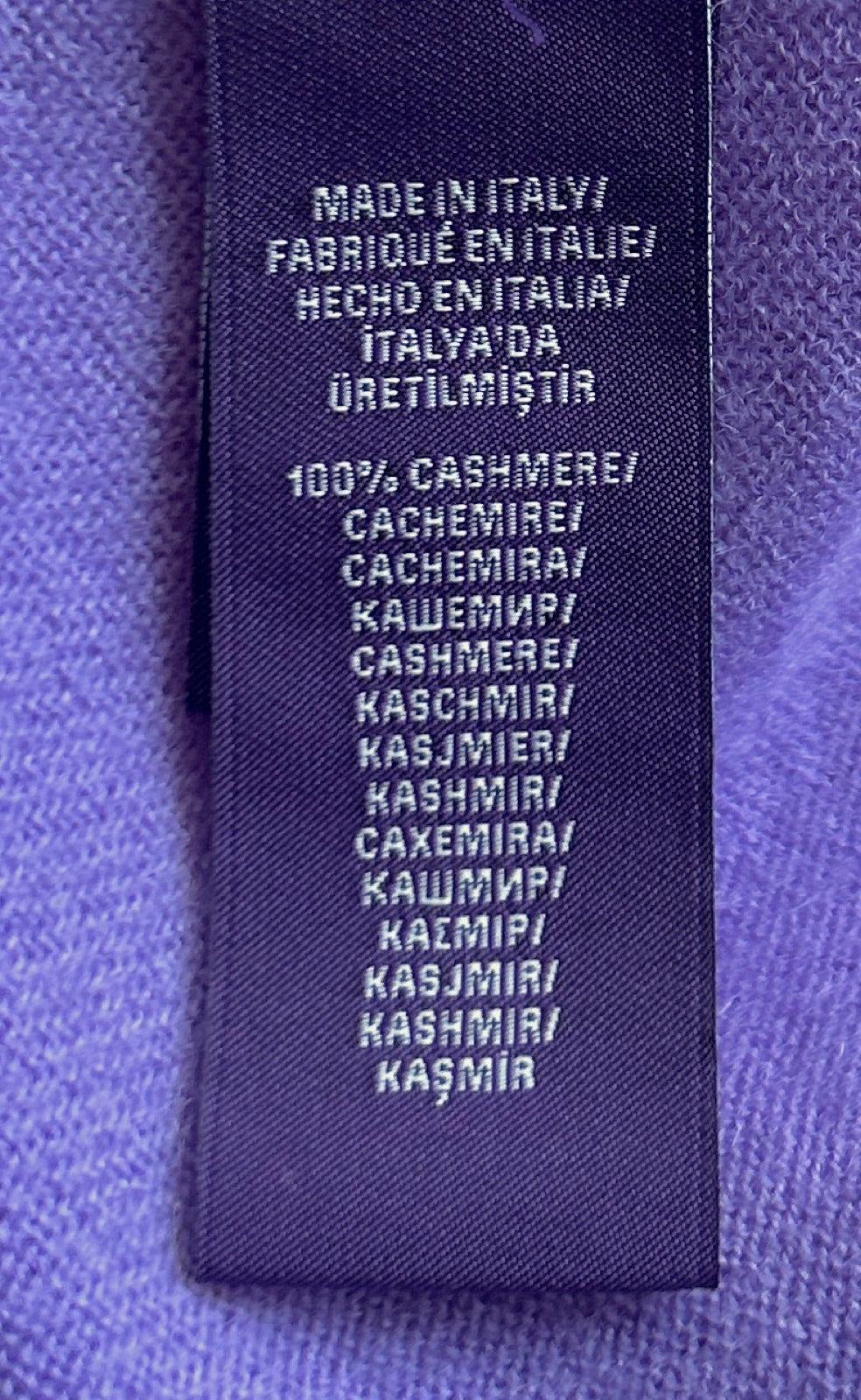 RALPH LAUREN COLLECTION Cashmere Pullover, Women S-M (Lavender)