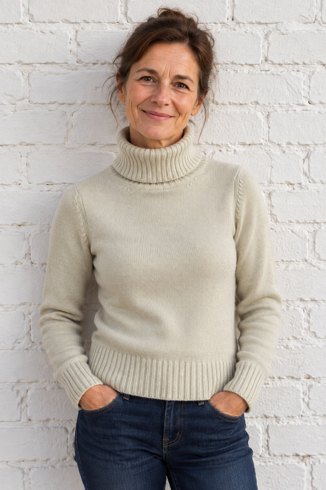 ROLLI CASHMERE Crème Paris Turtleneck, Women XS