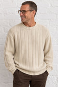 VEZZANI Italy Cashmere Pullover, Men XL (Beige)